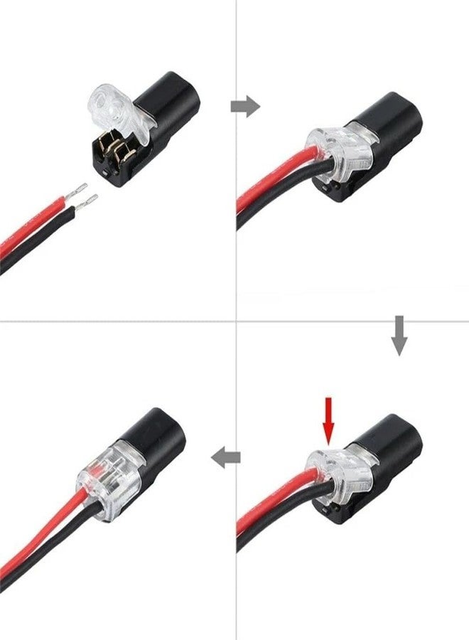 دروبوسيل موصلات أسلاك زنبركية عالمية صغيرة الحجم ثنائية الاتجاه ذات دبوسين من DROPOSALE، بدون أدوات، لا تحتاج إلى تجريد الأسلاك، موصلات أسلاك عالمية سريعة التوصيل، لون أسود، عبوة من 12 قطعة (حديثة) - Image 3